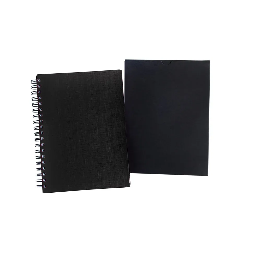 CADERNO PAUTADO COM WIRE-O - PRETO - 23,5X18CM - 100 FLS-003MRPLE-30601