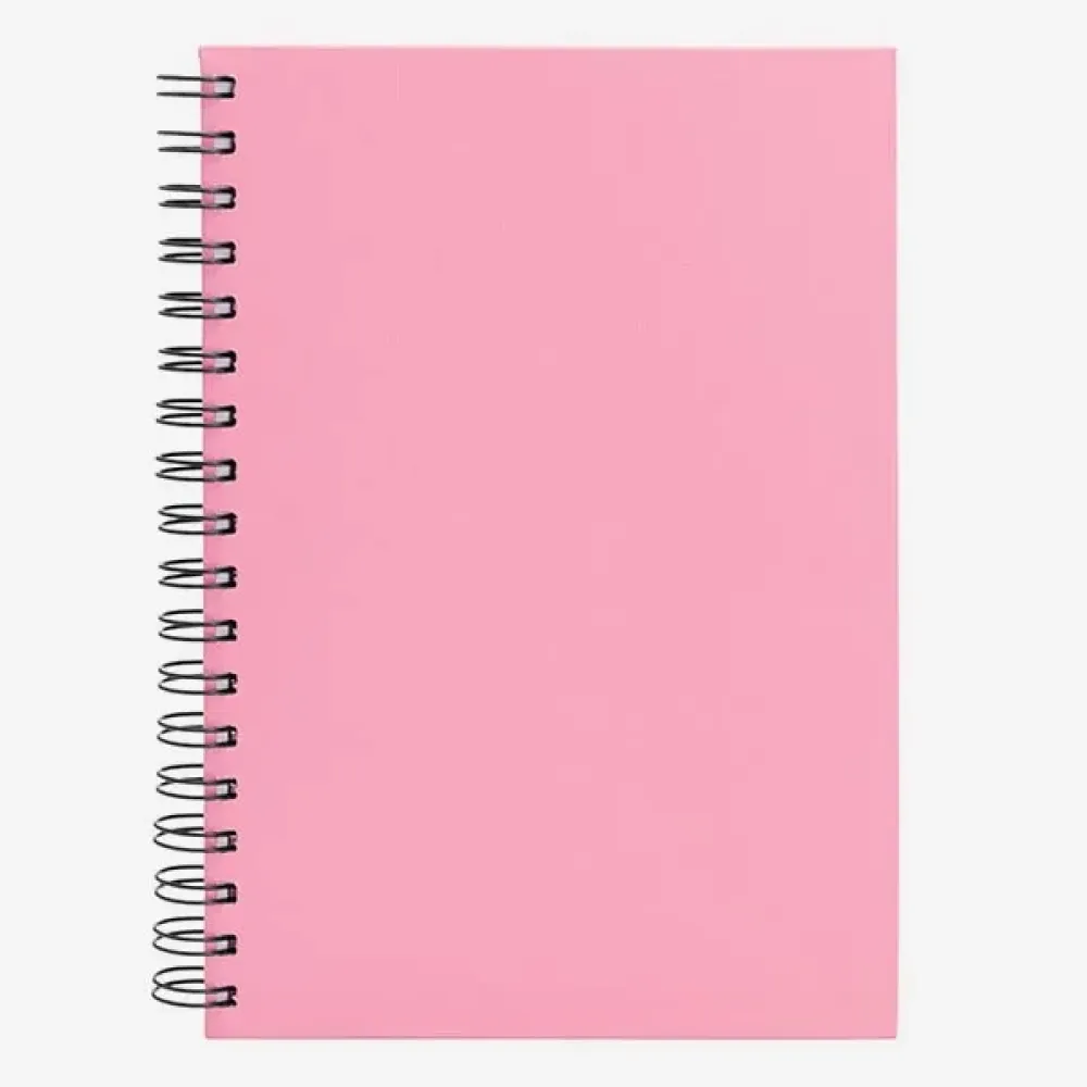 CADERNO PAUTADO COM WIRE-O - ROSA - 23,5X18CM - 100 FLS-LE-30609-NA