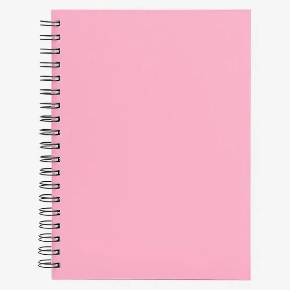 CADERNO PAUTADO COM WIRE-O - ROSA - 25,5X19,5CM - 100 FLS-LE-30619-NA