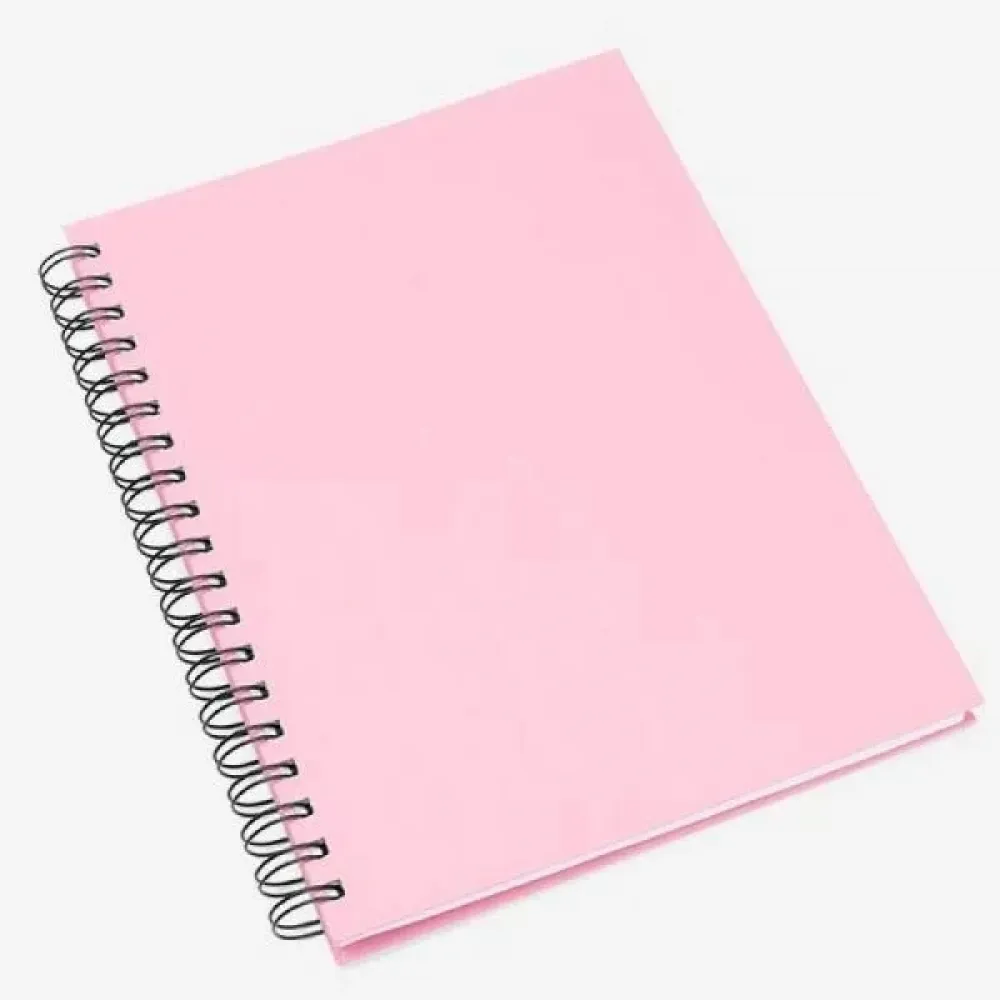 CADERNO PAUTADO COM WIRE-O - ROSA - 25,5X19,5CM - 100 FLS-LE-30619