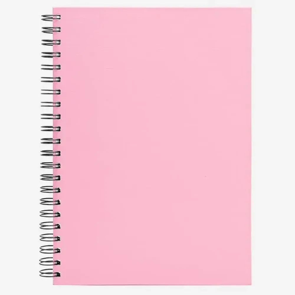 CADERNO PAUTADO COM WIRE-O - ROSA - 29X21,5CM - 100 FLS-LE-30629-NA