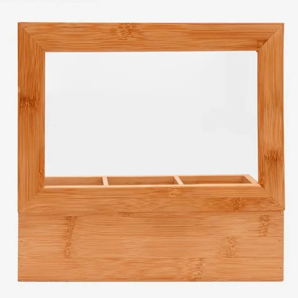 CAIXA PARA CHÁS EM BAMBU / POLIESTIRENO