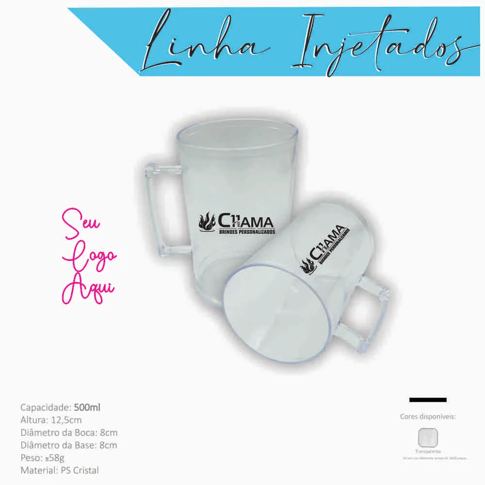 CANECA DE ACRILICO 500 ML-CB500ML