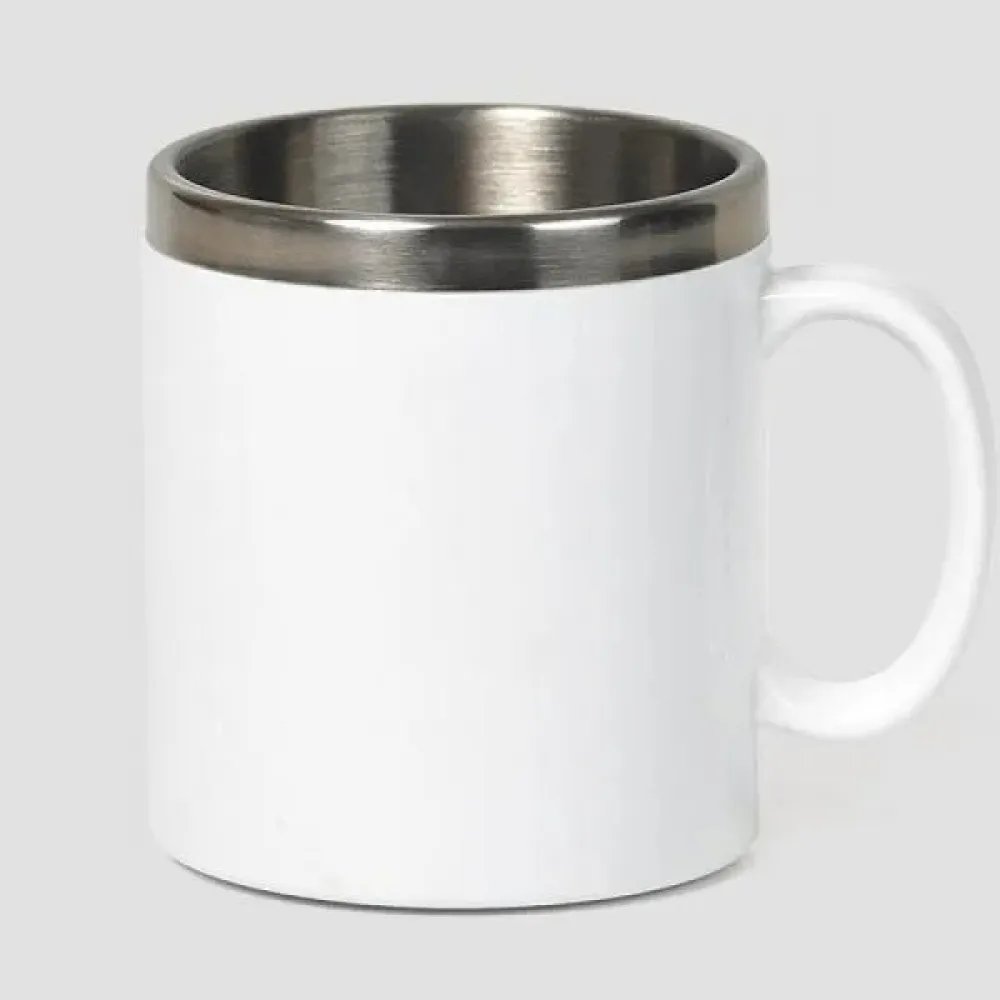 CANECA EM AÇO INOX/POLIESTIRENO - 300 ML