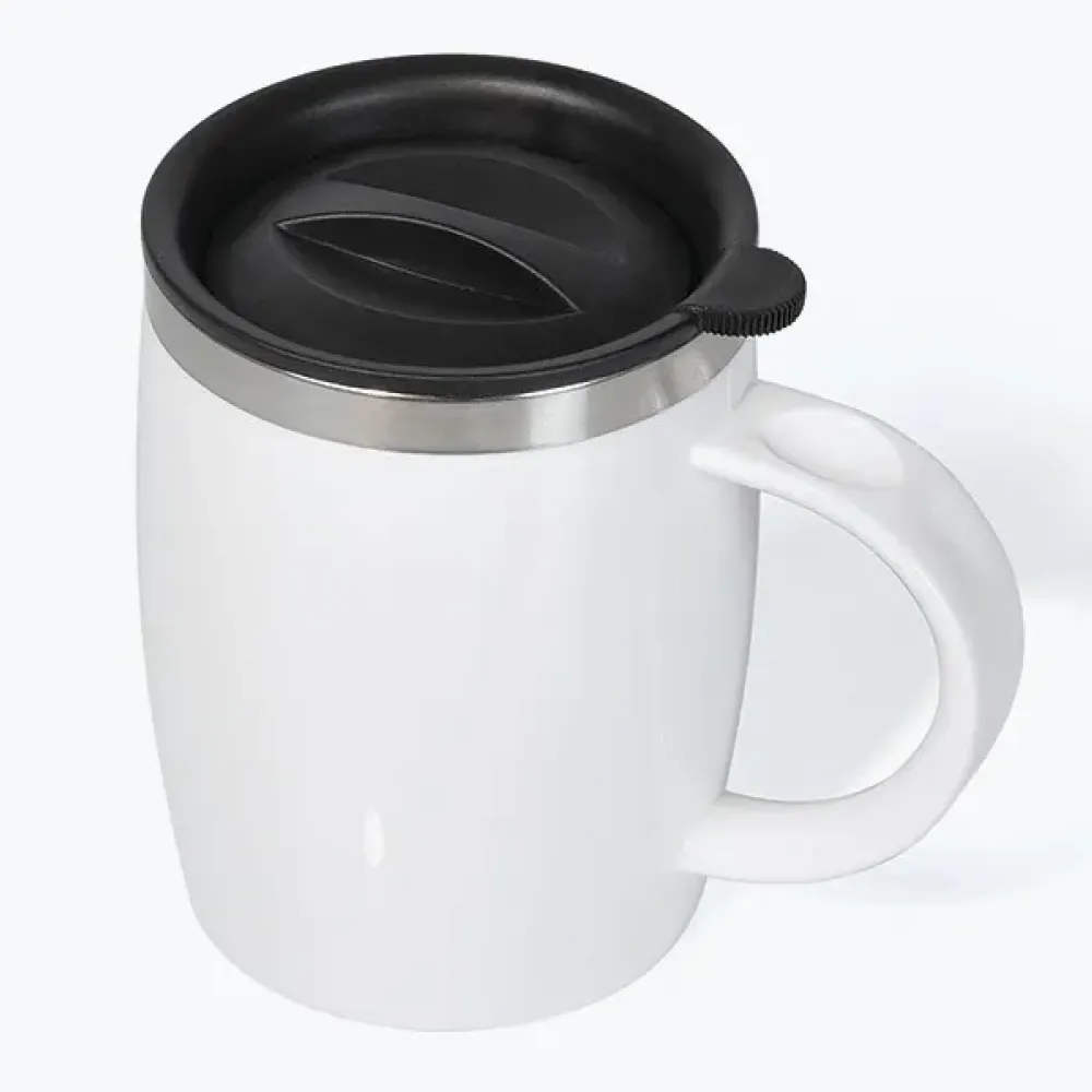 CANECA EM AÇO INOX / POLIESTIRENO - 400 ML