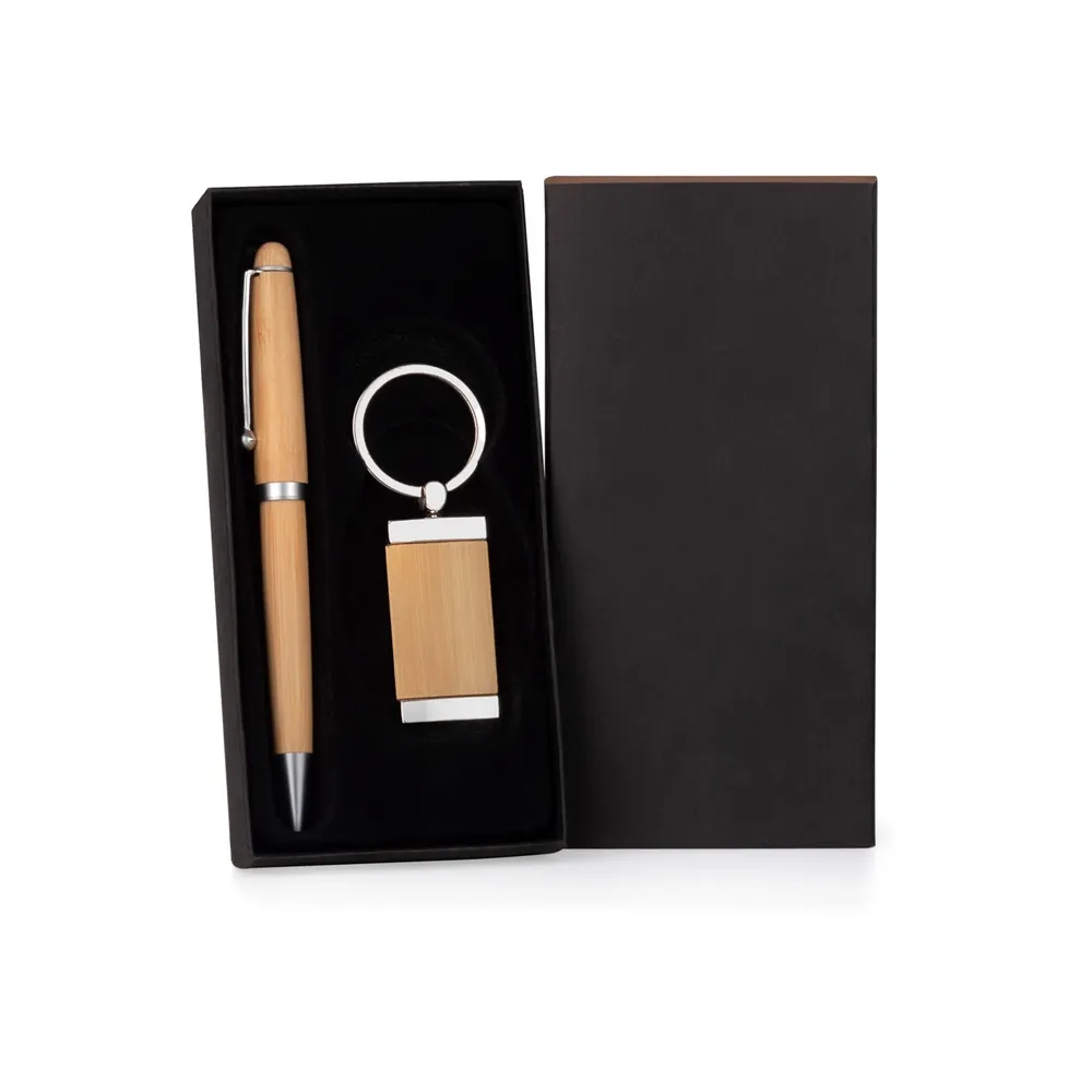 CANETA E CHAVEIRO EM METAL / BAMBU BAMBU-CC-51333-BAMBU
