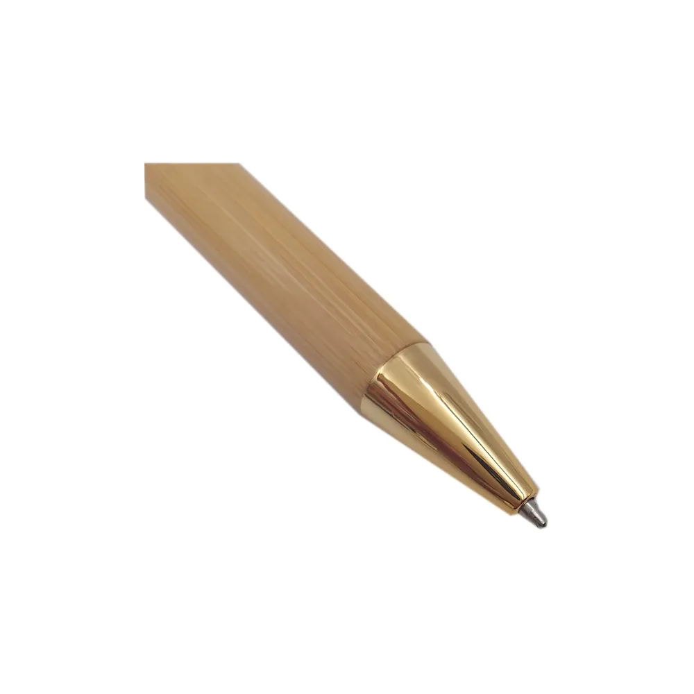 Caneta Esferográfica De metal Com bambu.