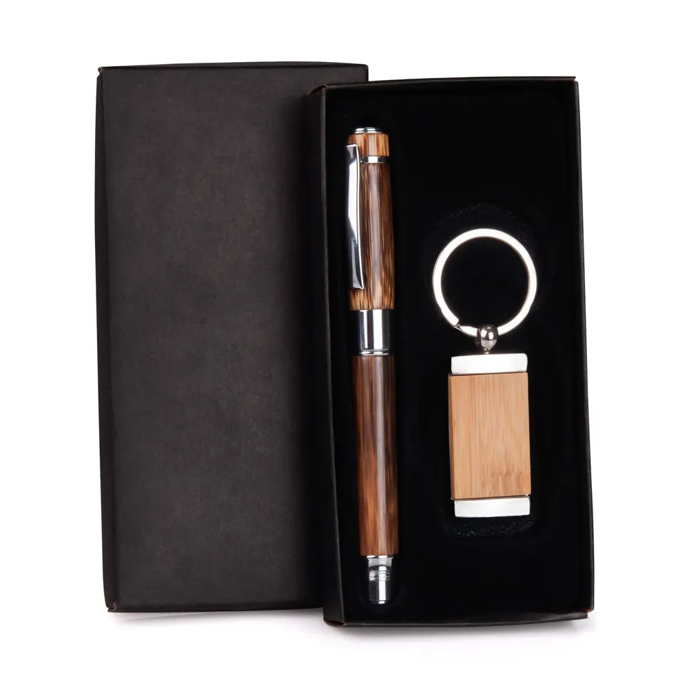 CANETA ROLLER E CHAVEIRO EM METAL / BAMBU-CC-65333-NA