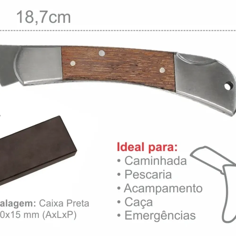 CANIVETE 3  CABO COM DETALHES EM MADEIRA