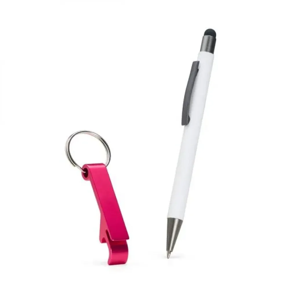 CANETA E CHAVEIRO - 2 PÇS