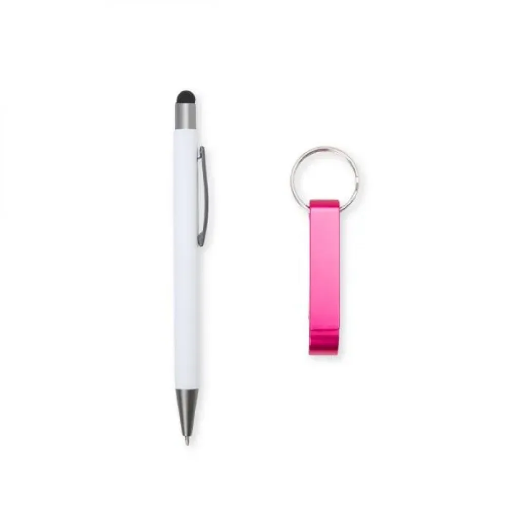 CANETA E CHAVEIRO - 2 PÇS