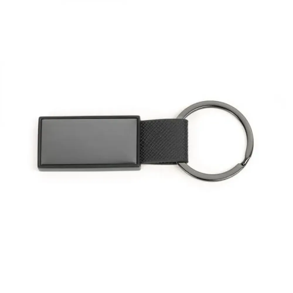 CHAVEIRO EM METAL/PU - CINZA/PRETO