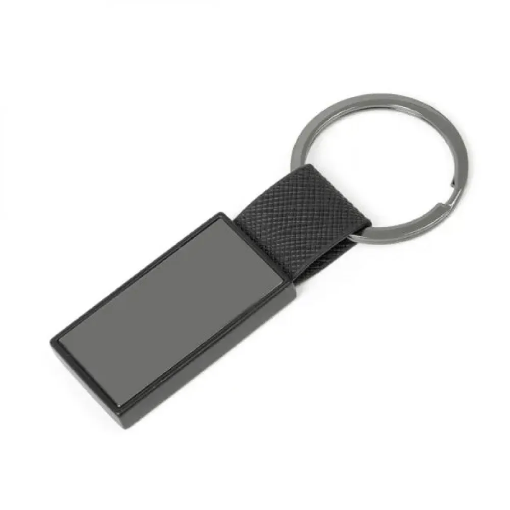 CHAVEIRO EM METAL/PU - CINZA/PRETO-CH-00728-900