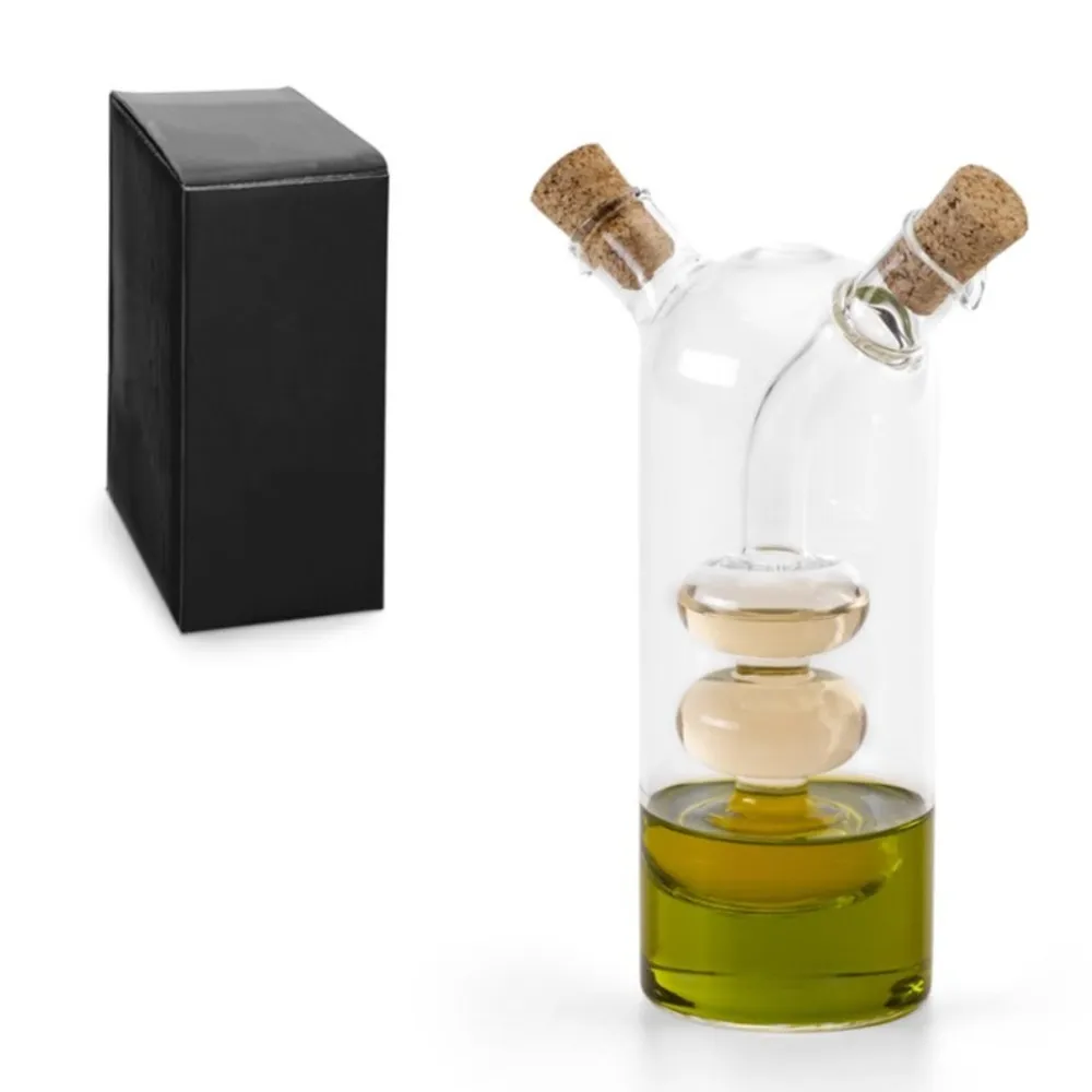 CHARLES. Galheteiro em vidro que contém dois reservatórios 50 mL e 250 mL