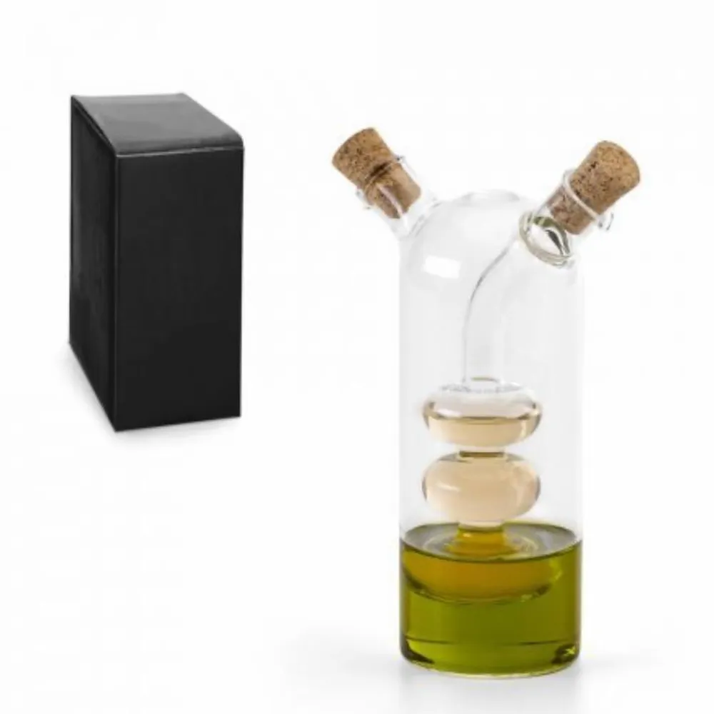 CHARLES. Galheteiro em vidro que contém dois reservatórios 50 mL e 250 mL