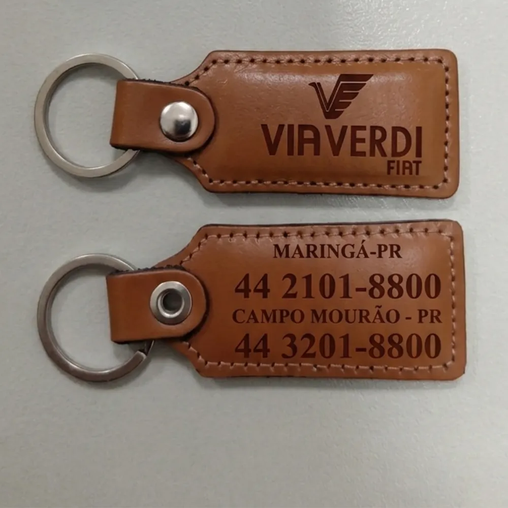 CHAVEIRO COURO PERSONALIZADO