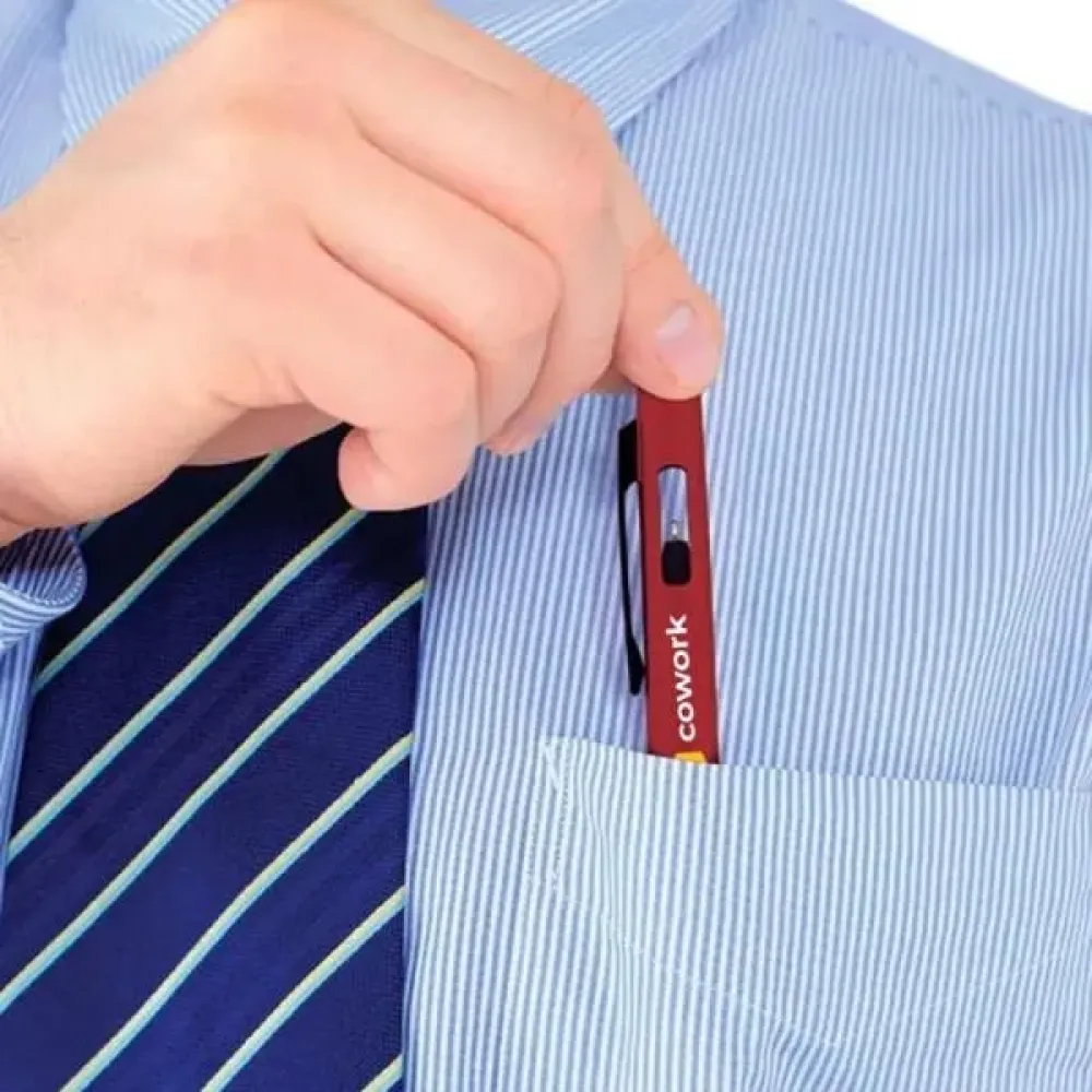 CANETA ESFEROGRÁFICA EM ABS TAMPA E PONTA TOUCH VERMELHA