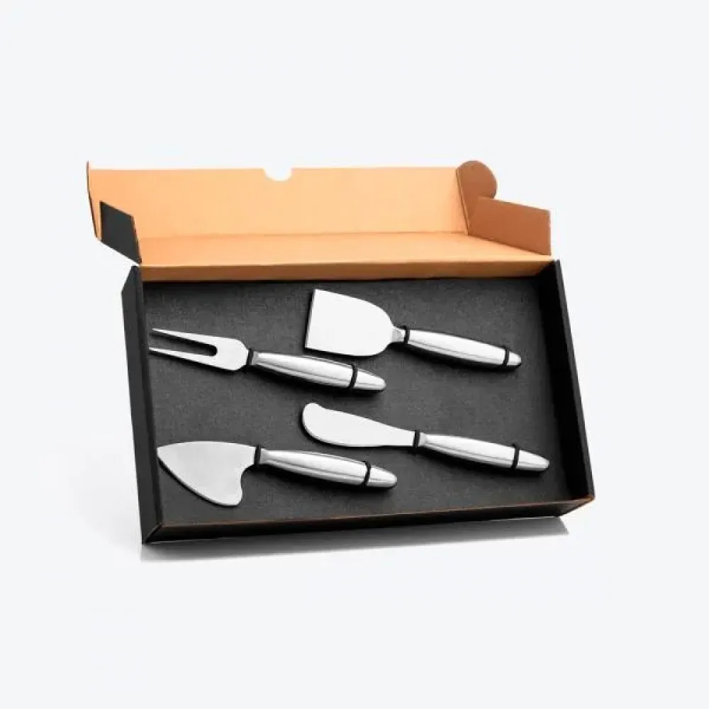 CONJUNTO DE FACAS PARA QUEIJOS EM AÇO INOX - 4 PÇS-CJ-00090