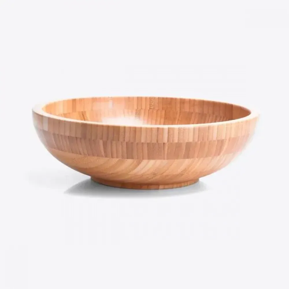 CUMBUCA REDONDA EM BAMBU COM ESPÁTULA 14CM - 200ML-CJ-02433
