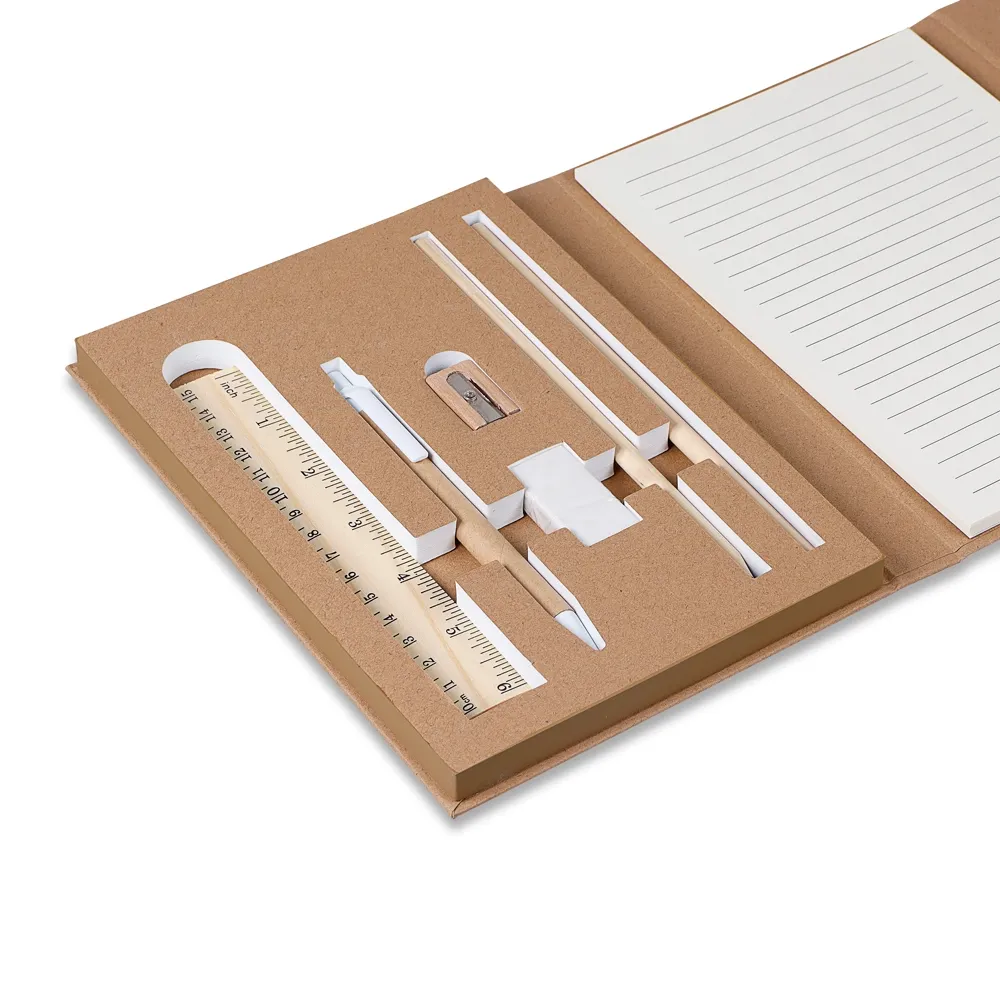 Kit Escritório Capa em Papel Kraft