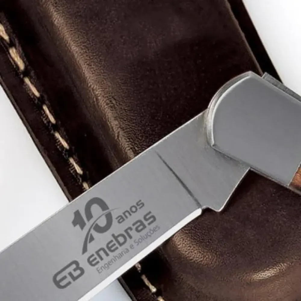 CANIVETE 3  CABO COM DETALHES EM MADEIRA E BAINHA EM COURO