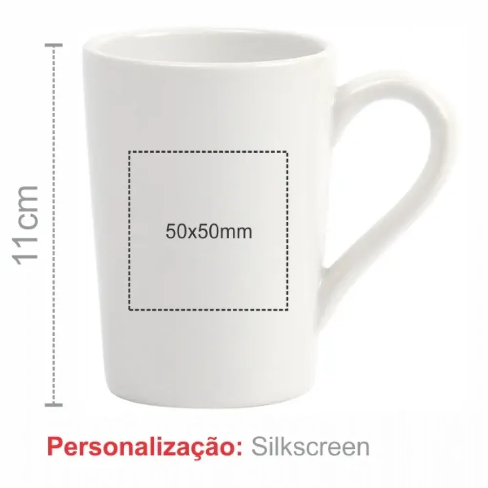 CANECA EM CERÂMICA 230ML - BRANCA