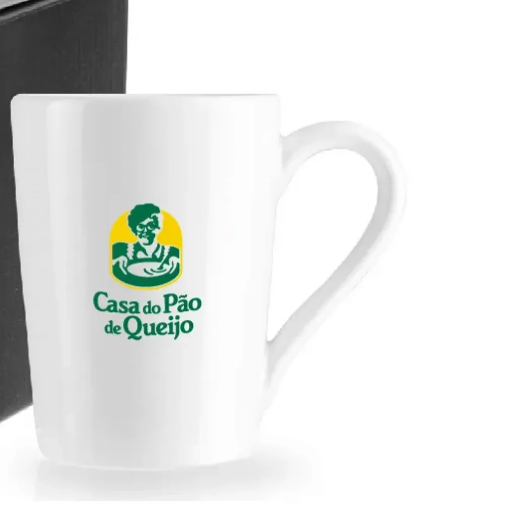 CANECA EM CERÂMICA BRANCA - 230 ML