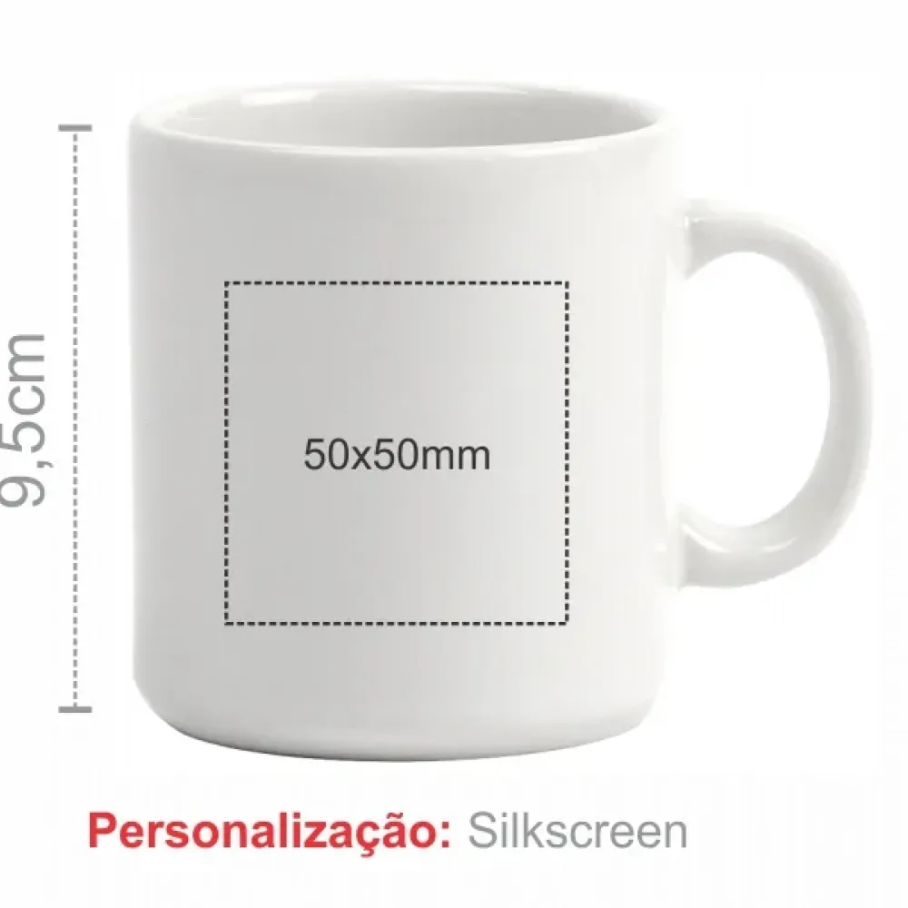 CANECA EM CERÂMICA BRANCA 270 ML COM CAIXA-CO-41270