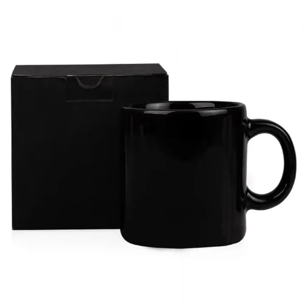 CANECA EM CERÂMICA PRETA - 270ML-CO-41271