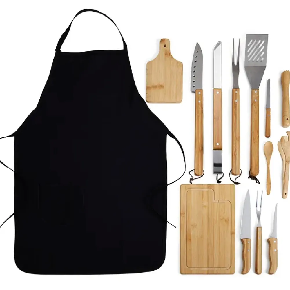 CONJ. PARA CHURRASCO E CAIPIRINHA - 14 PÇS