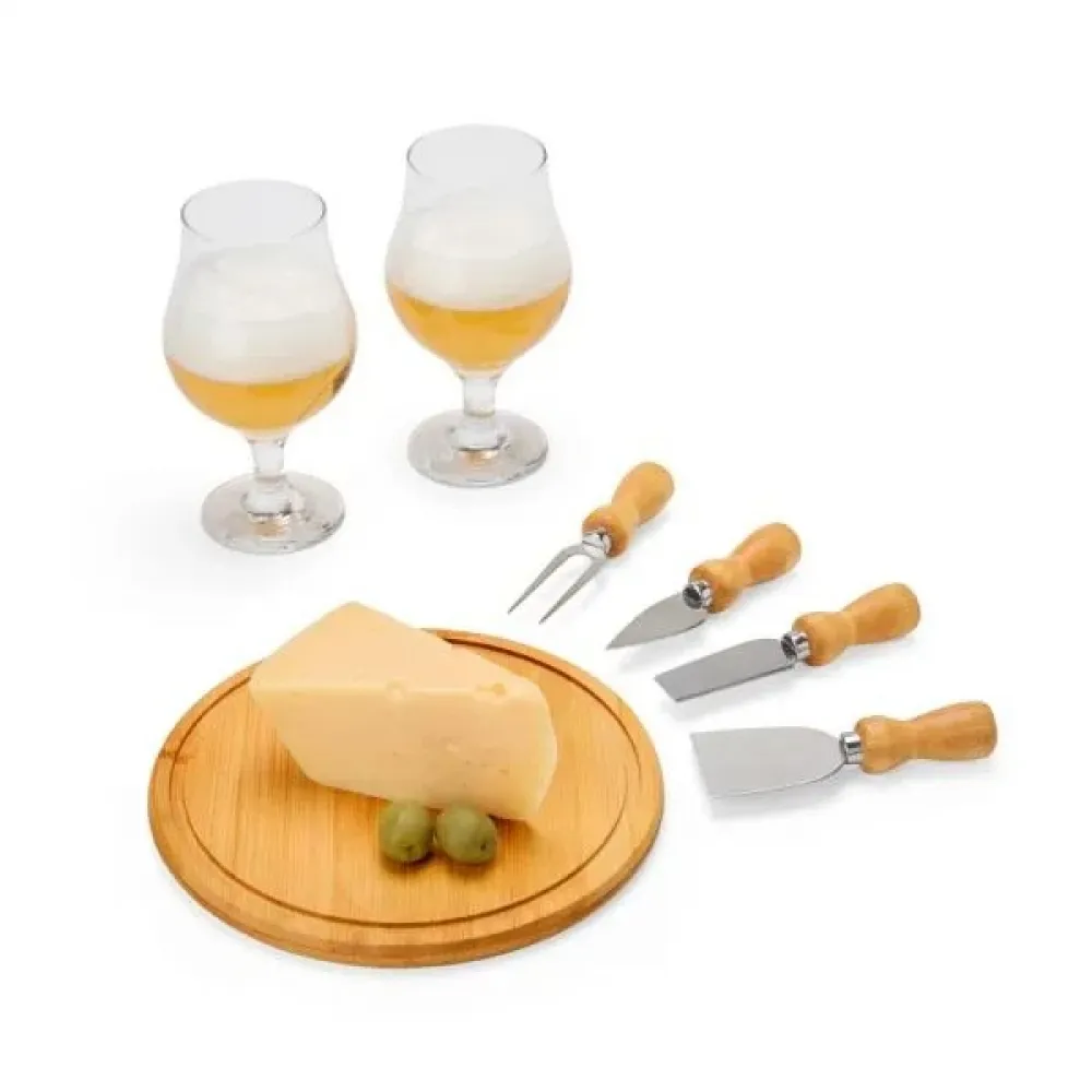 CONJUNTO PARA QUEIJO / CERVEJA - 7 PÇS