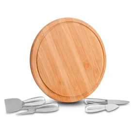 Miniatura de imagem do produto CONJUNTO PARA QUEIJO EM BAMBU / INOX – 5 PÇS