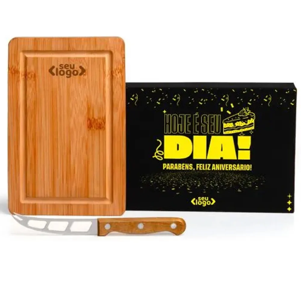 CONJUNTO PARA QUEIJO EM BAMBU/MADEIRA/INOX - 2 PÇS-PD-47073