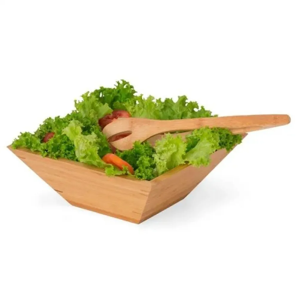 CONJUNTO PARA SALADA EM BAMBU - 2 PÇS