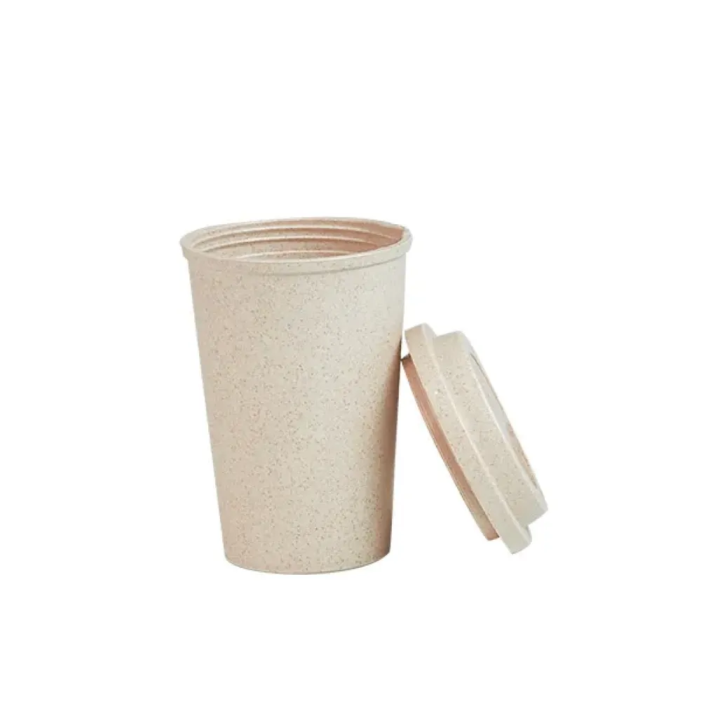 COPO EM FIBRA DE BAMBU COM CANUDO E LIMPADOR