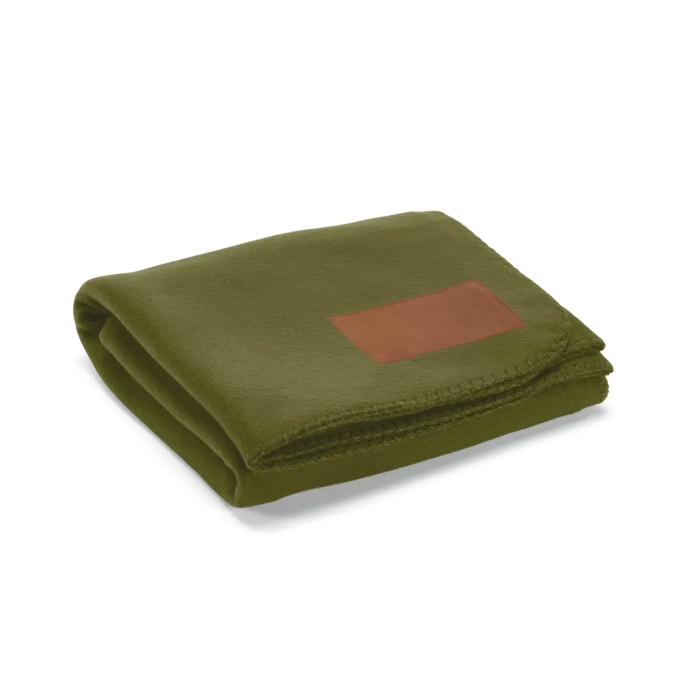 COZY. Manta em tecido polar, 100% poliéster reciclado (100% rPET) (140 g/m²)