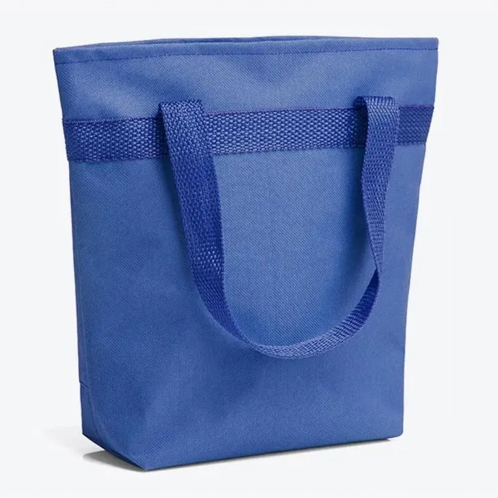 SACOLA TÉRMICA EM NYLON 600 - AZUL - 5L - 20,5X8X27CM