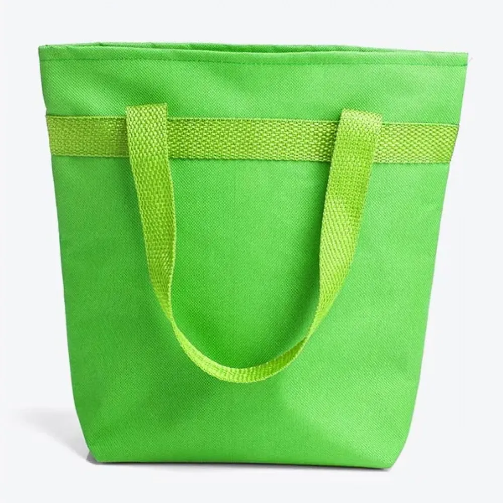 SACOLA TÉRMICA EM NYLON 600 - VERDE - 5L - 20,5X8X27CM