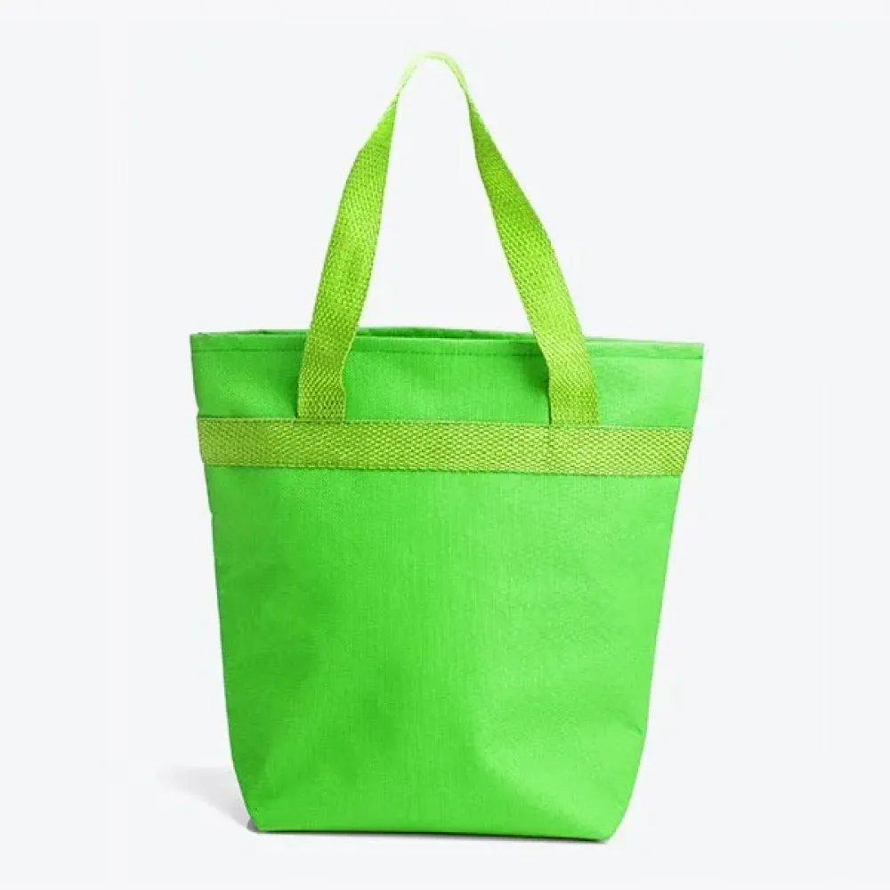 SACOLA TÉRMICA EM NYLON 600 - VERDE - 5L - 20,5X8X27CM