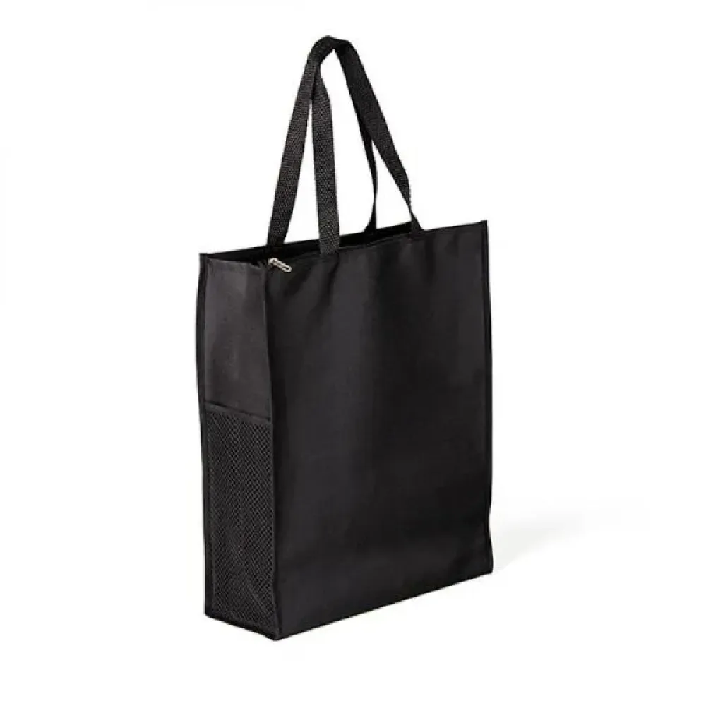 SACOLA DE MÃO EM NYLON 600 - PRETA-003MRPCS-03041