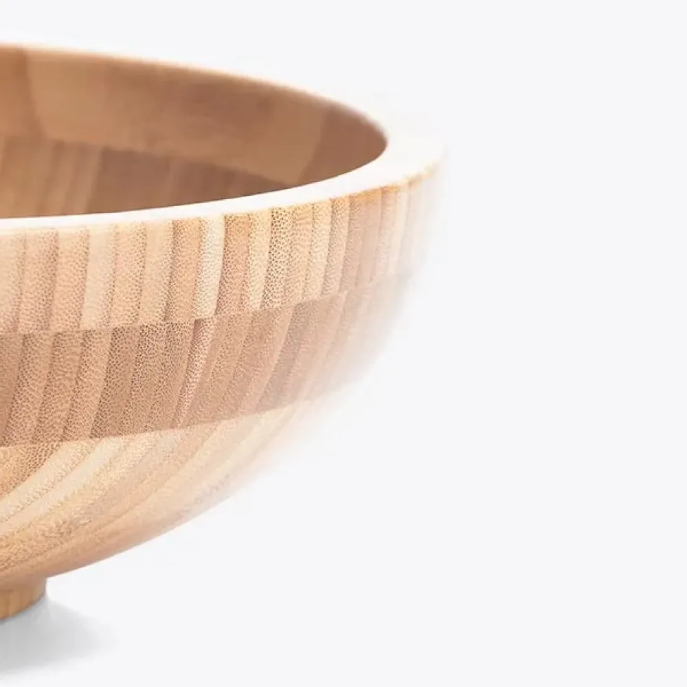 CUMBUCA REDONDA EM BAMBU COM ESPÁTULA 14CM - 200ML