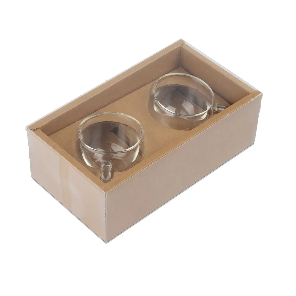 Conjunto de xícaras de vidro