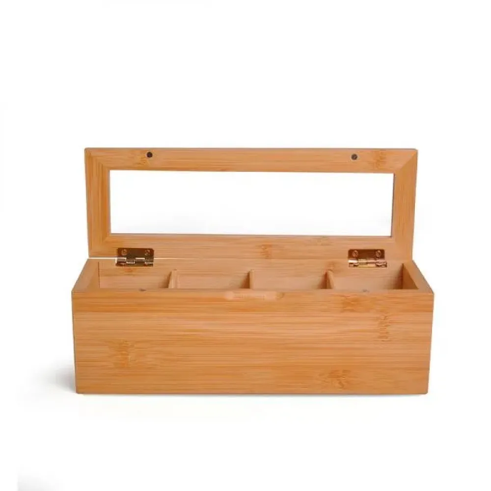 CAIXA PARA CHÁS EM BAMBU / POLIESTIRENO