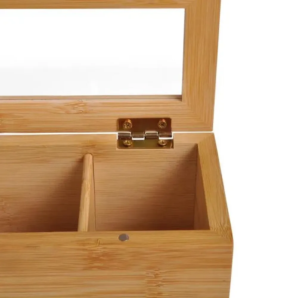 CAIXA PARA CHÁS EM BAMBU / POLIESTIRENO