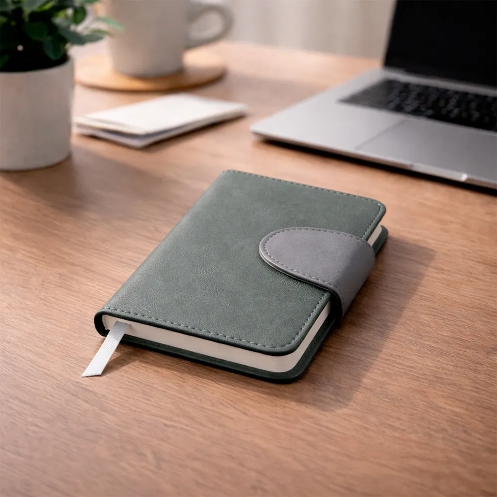 Caderneta Couro Sintético