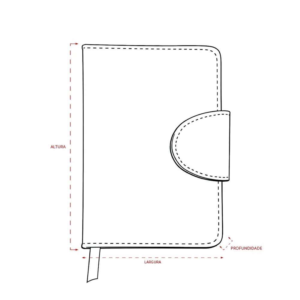 Caderneta Couro Sintético