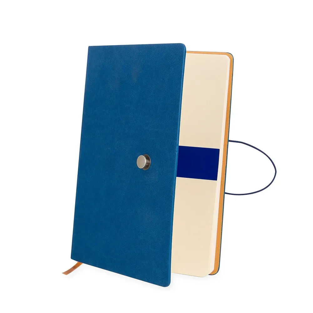 Caderneta Tipo Moleskine com Fecho Personalizada-18519