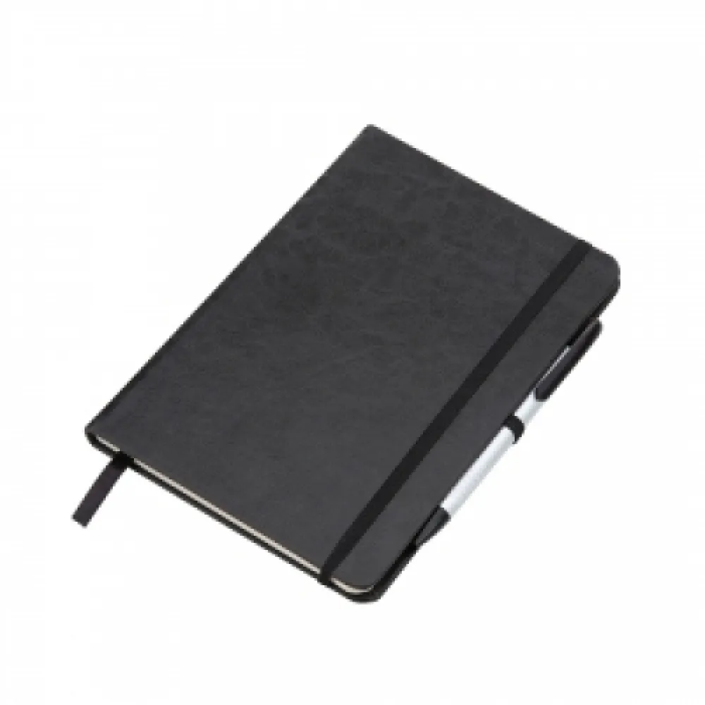 #Caderneta tipo Moleskine de Couro Sintético