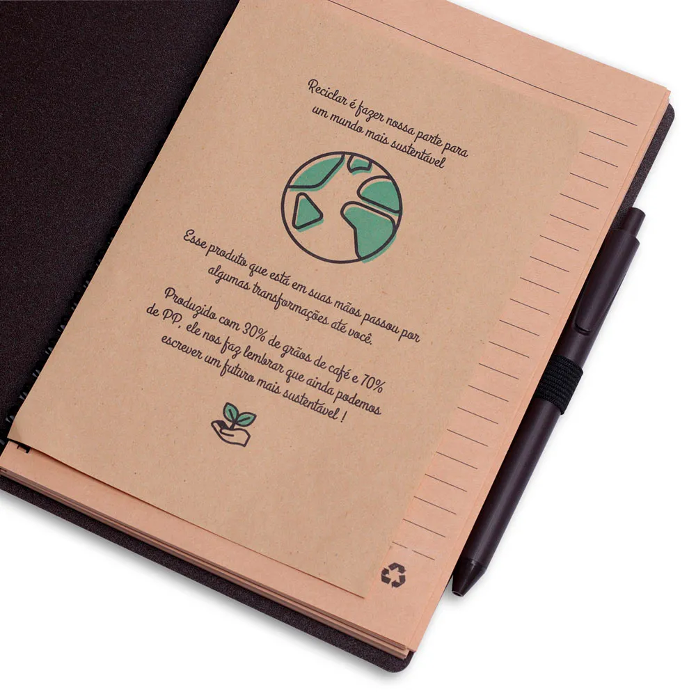 Caderno A5 Capa PP com Caneta