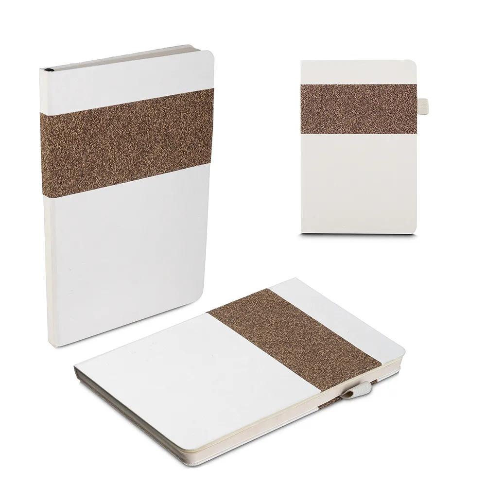 Caderno A5 Capa em Fibra de Cana de Açúcar e Café-CAD011P